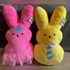 Plush Bunny Peep Set - Pink and Yellow
